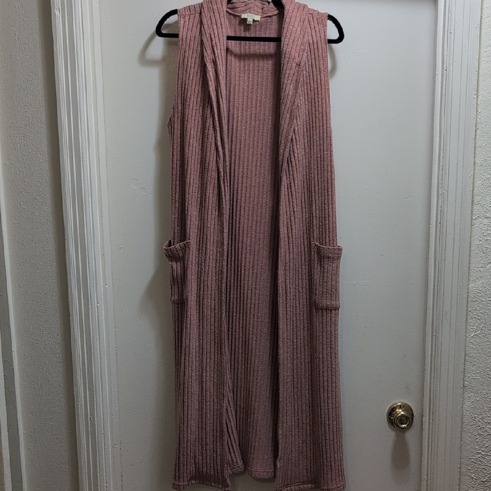 Korl America Mauve Sleeveless Cardigan